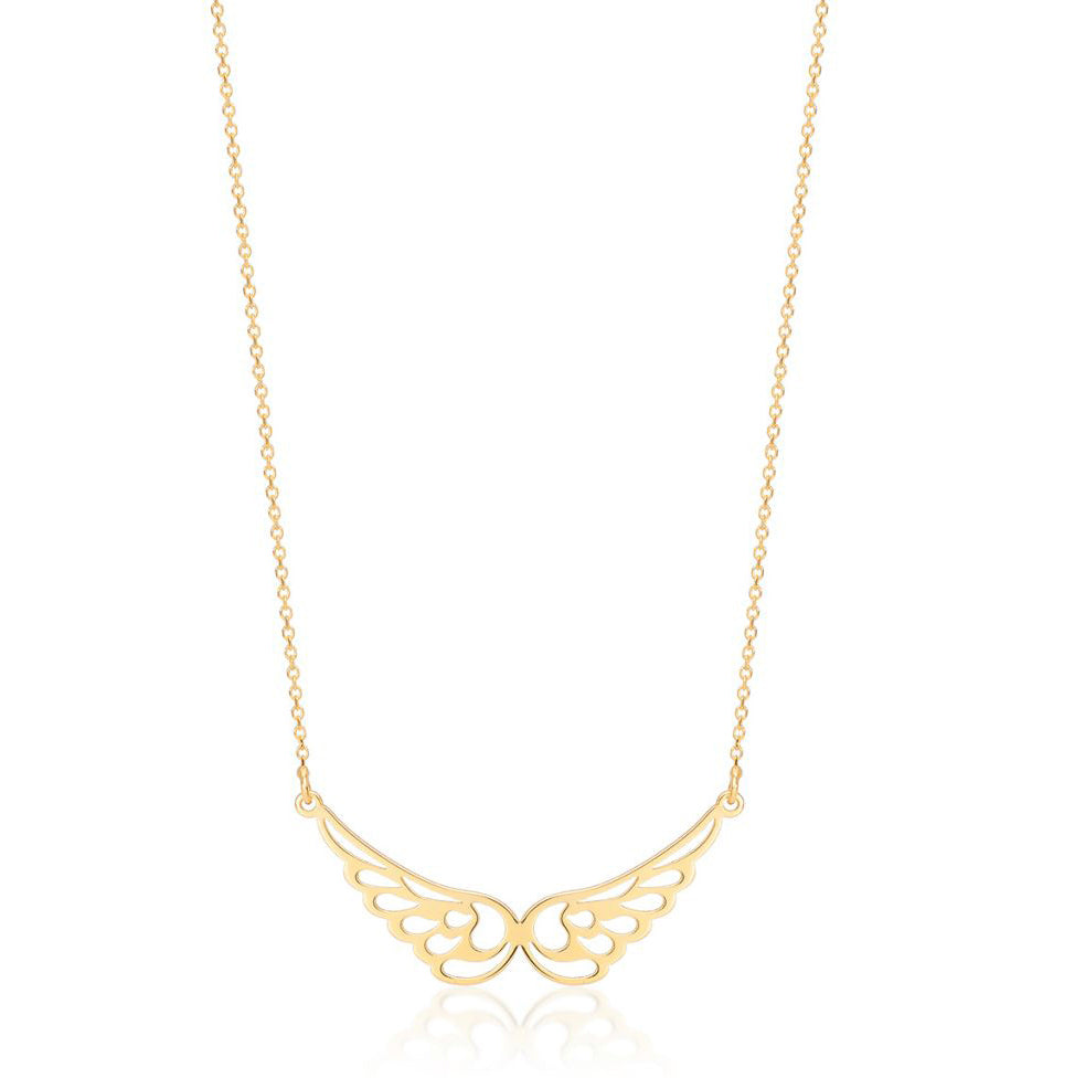 Gold Plated Angel Wings Chain Necklace