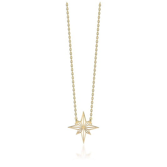 North Star Pendant Gold Plated Necklace