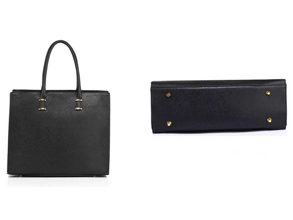 Spacious Fashion Tote Bag in Black 2