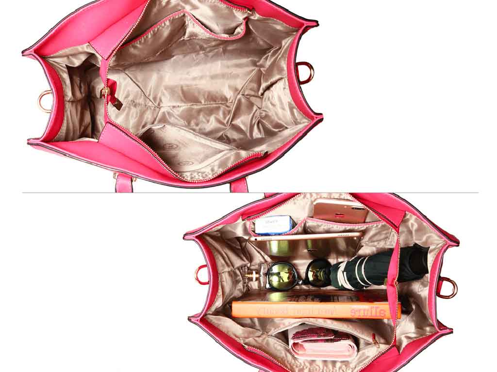 Spacious Fashion Tote Bag in Pink 1
