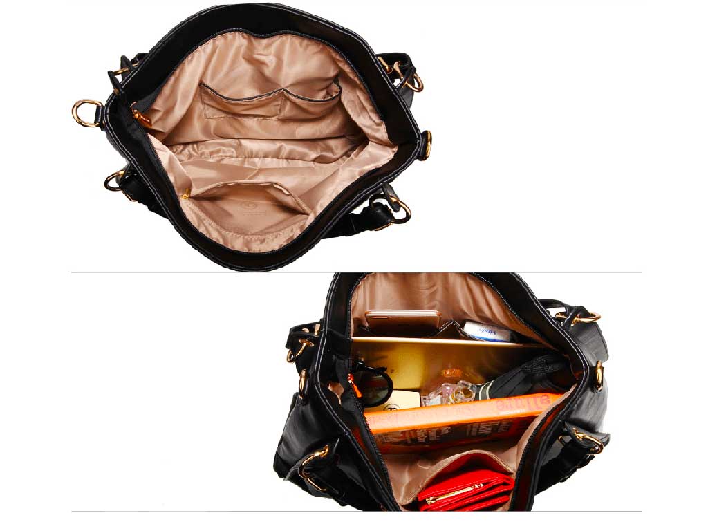 Elegant Voluminous Handbag in Black 1