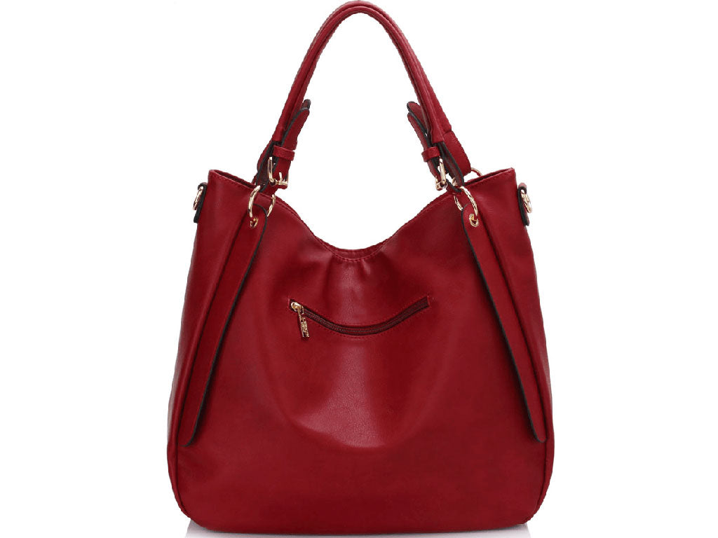 Elegant Voluminous Handbag in Red