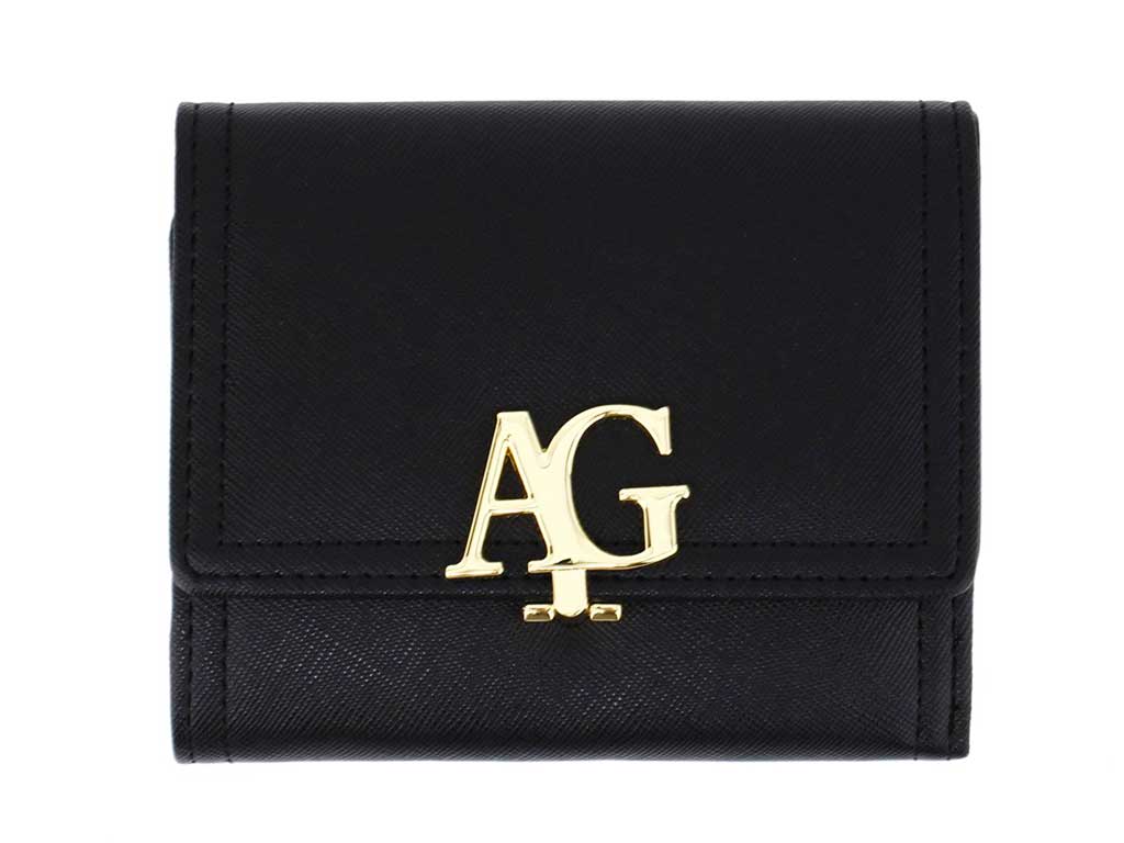 AG Small Flap Purse with Multiple Inner Pockets in Black