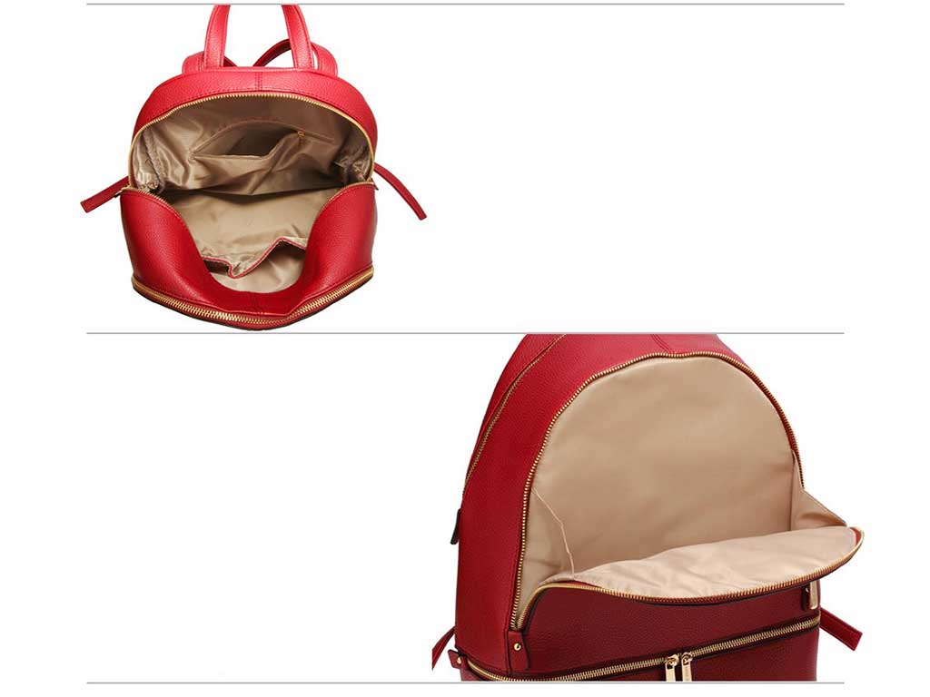 Trendy Red Rucksack with Spacious Interior 3