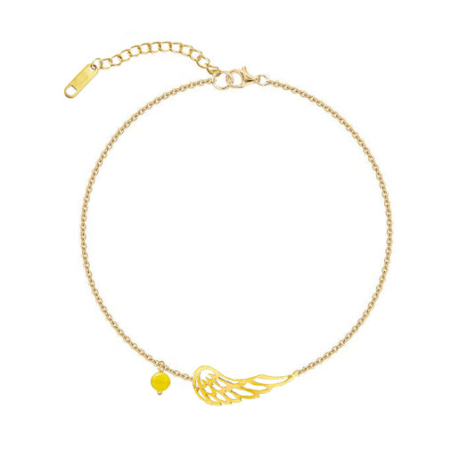 Angel Wing Gold Plated Chain Bracelet 1