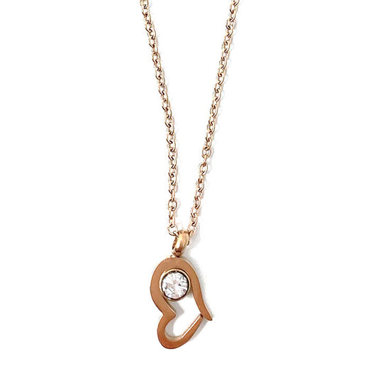 Rose Gold Plated Love Pendant Necklace