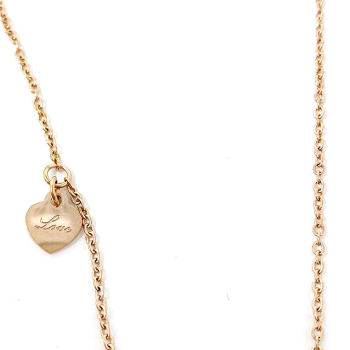 Rose Gold Plated Love Pendant Necklace 1