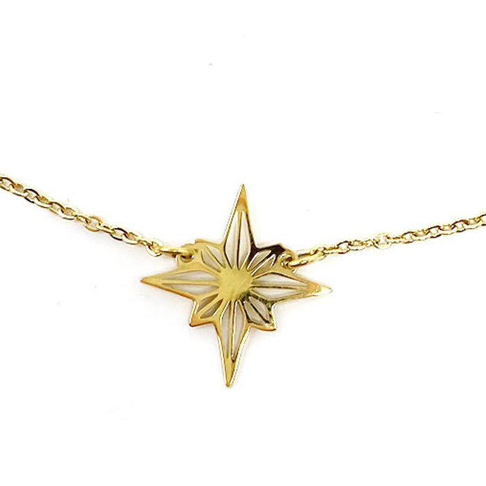 North Star Pendant Gold Plated Necklace 1