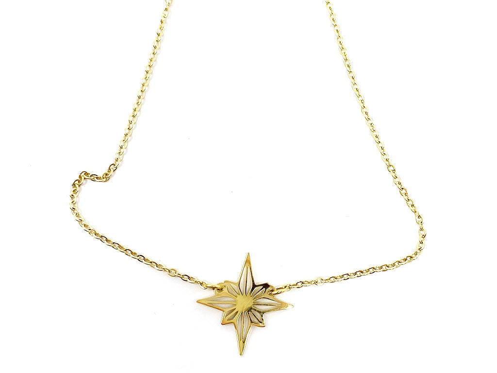 North Star Pendant Gold Plated Necklace 2