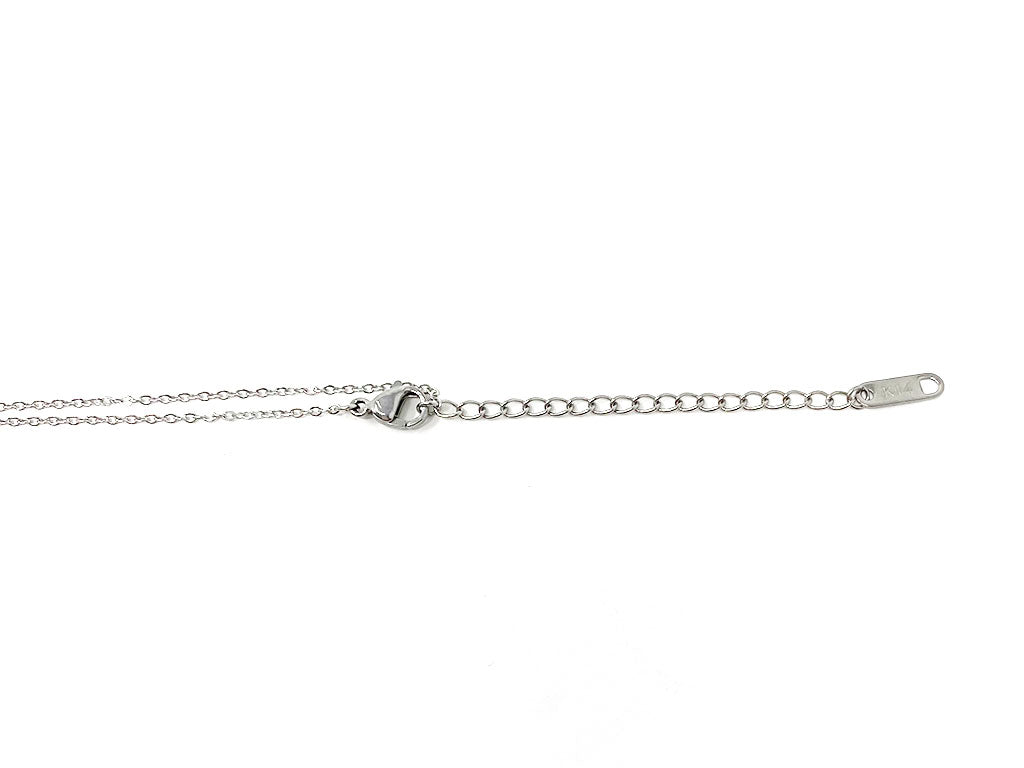 Bent Arrow Pendant Necklace in Silver 2