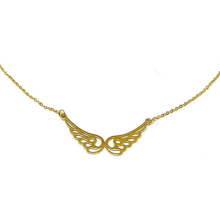 Gold Plated Angel Wings Chain Necklace 2