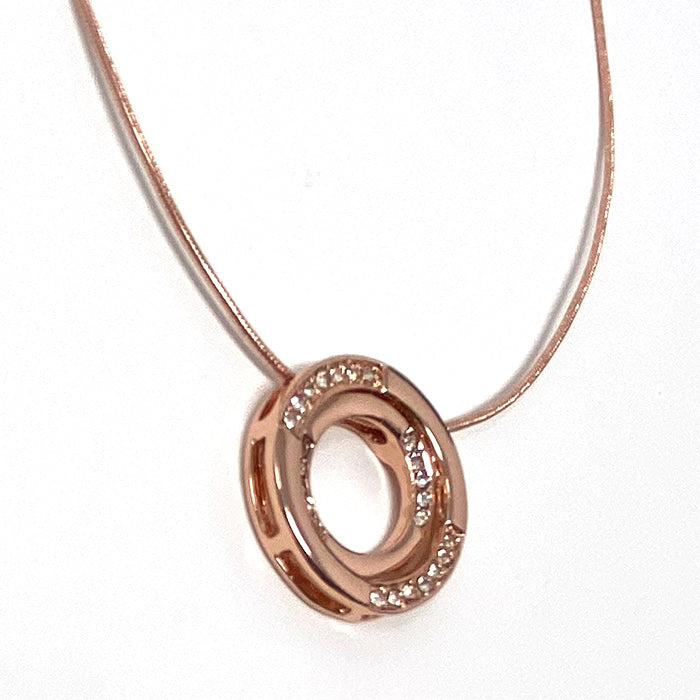 Rose Gold Plated Austria Crystal Pendant Necklace 1