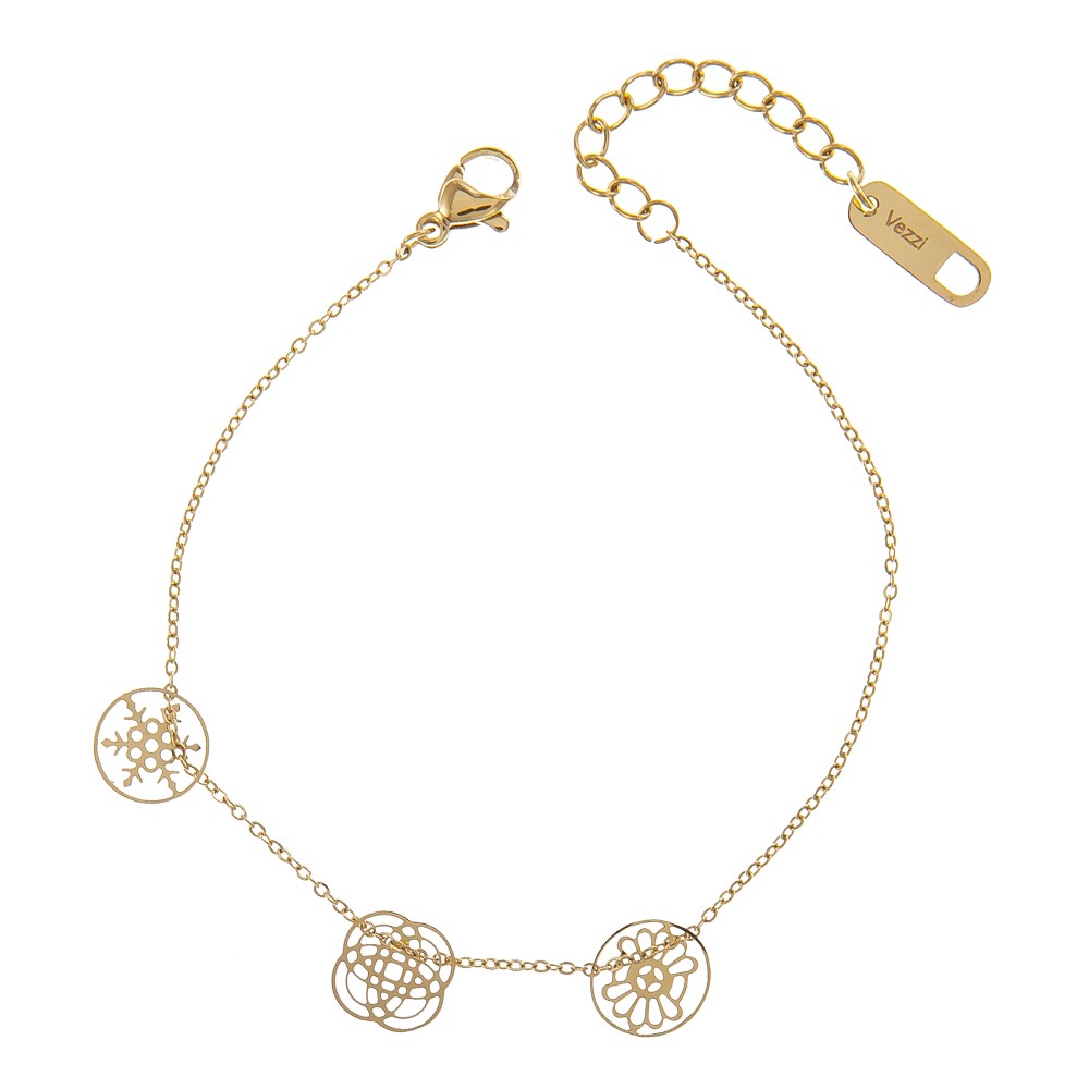 Gold Plated Flower Chain Bracelet
