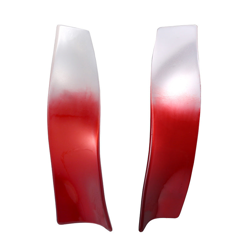 Twist stud Acrylic Earring in White gradient to Red